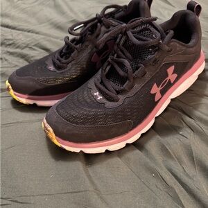 Never Worn. Under Armour Women's Black and Dusty Purple Athletic Shoes. Size 9